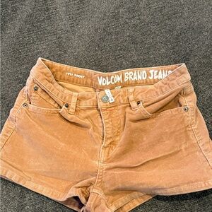 Volcom Corduroy Shorts in Tan